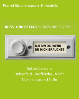 Gottesdienst zum Buß- und Bettag