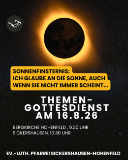 Themengottesdienst Sonnenfinsternis